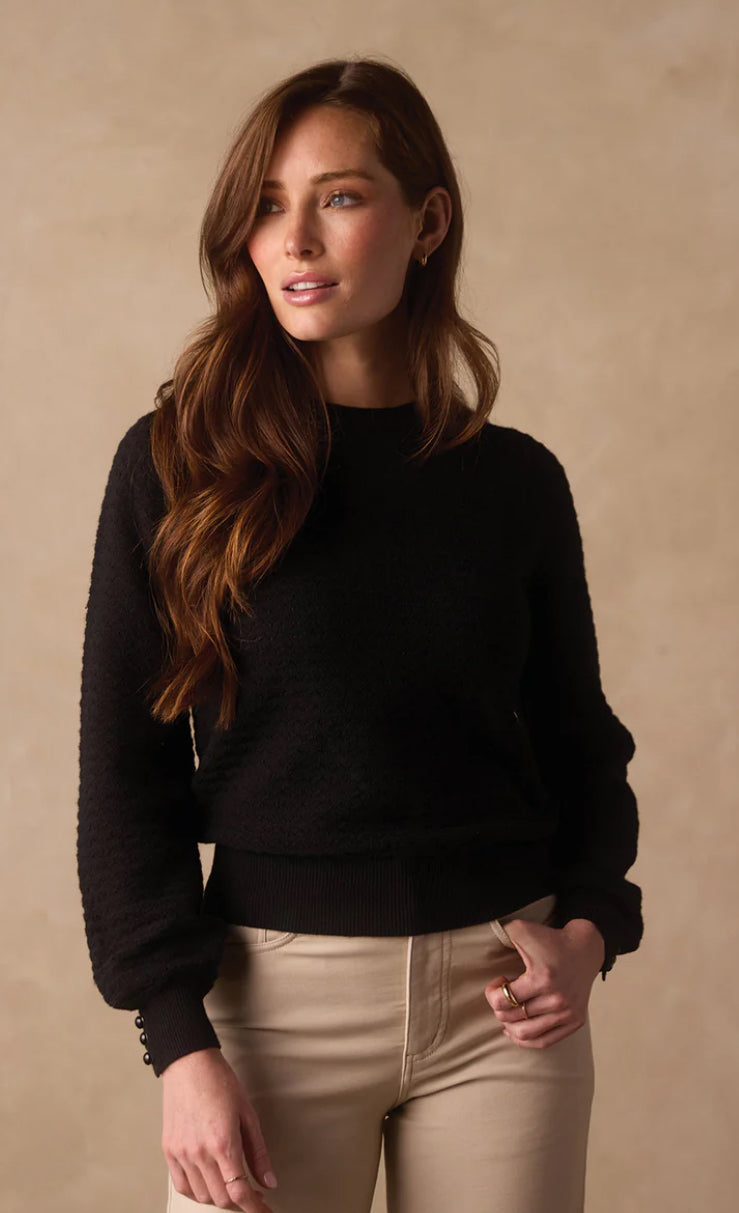 The Normal Brand Olivia Pointelle Crew Sweater