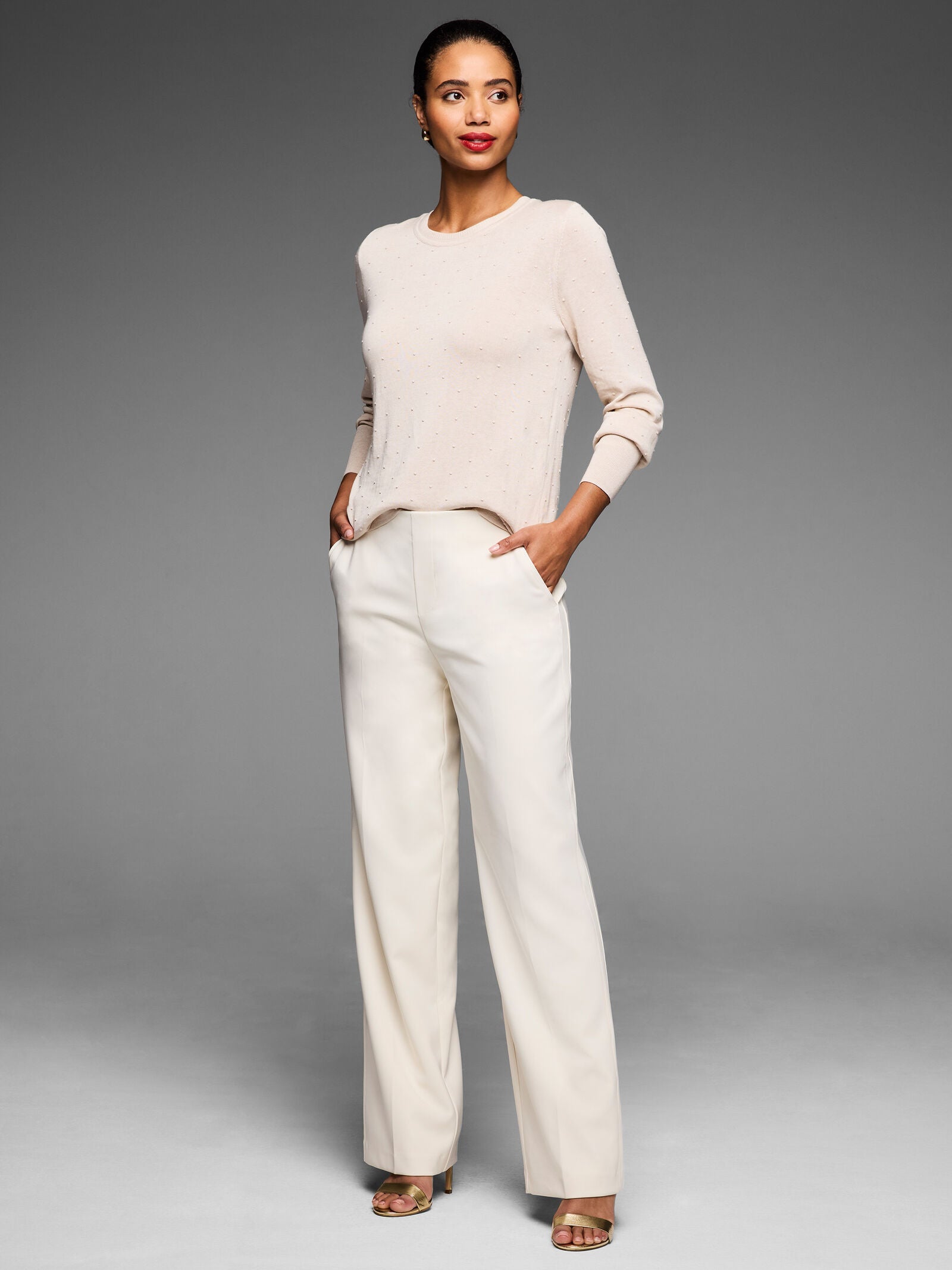 Nic+Zoe Silk Dotty Texture Sweater