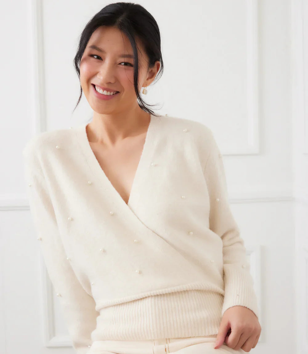 Karen Kane Pearl Wrap Sweater